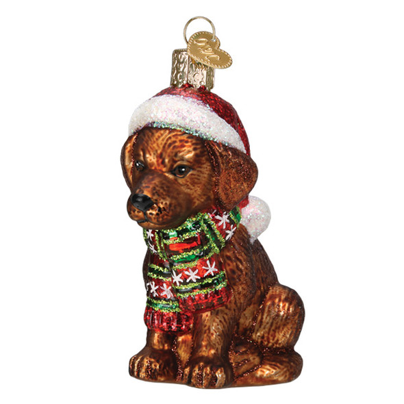 HOLIDAY CHOCOLATE LABRADOR PUP - 12640