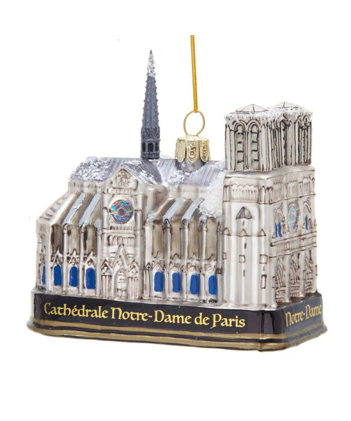 NOTRE DAME GLASS ORN - C7745