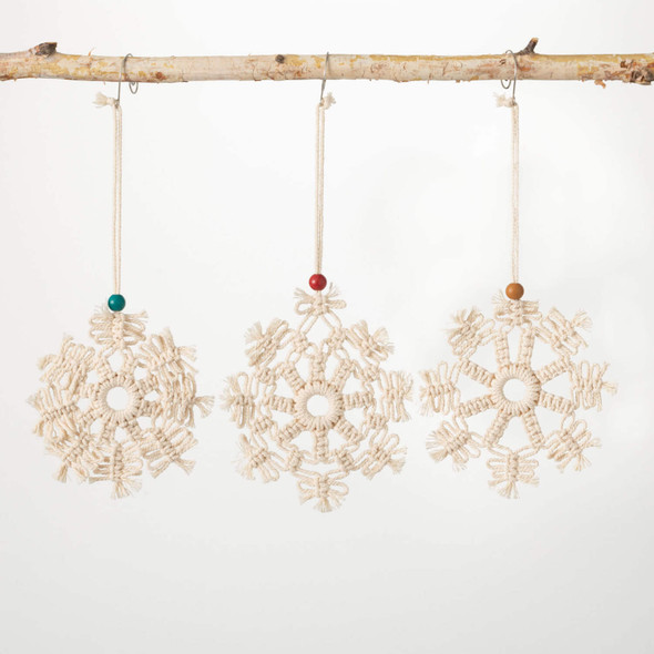 MACRAME SNOWFLAKE ORN - OR10309