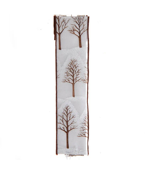 WIRE BROWN WINTER TREES RIBBON - T3308