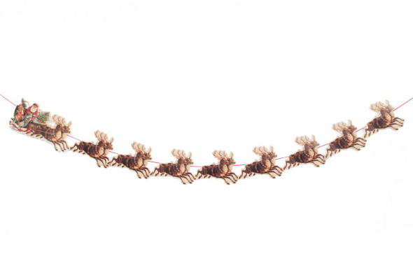 SANTA SLEIGH GARLAND 10' - R87