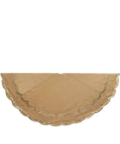 GOLD EMBOSSED TREE SKIRT - TS0264