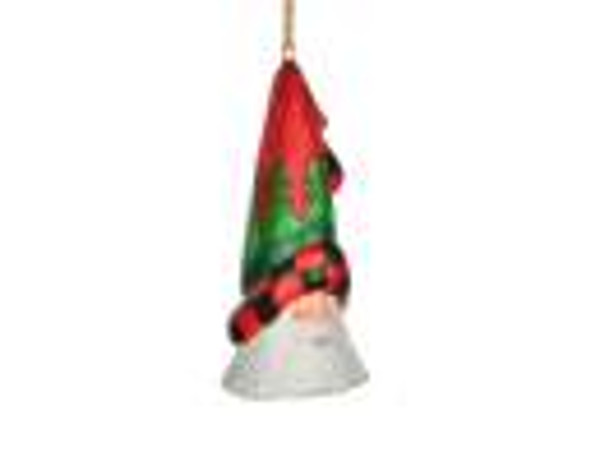 TREE TRIMMED HAT SANTA ORN 5" - S1005