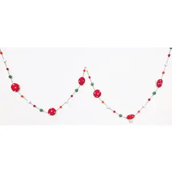 6' MUSHROOM FELT GARLAND - FG161