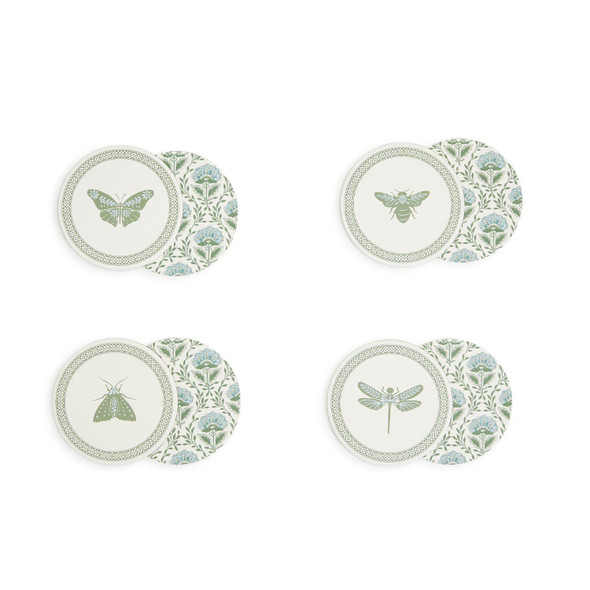SET OF 40 GARDEN PAPER COASTERS - 53738