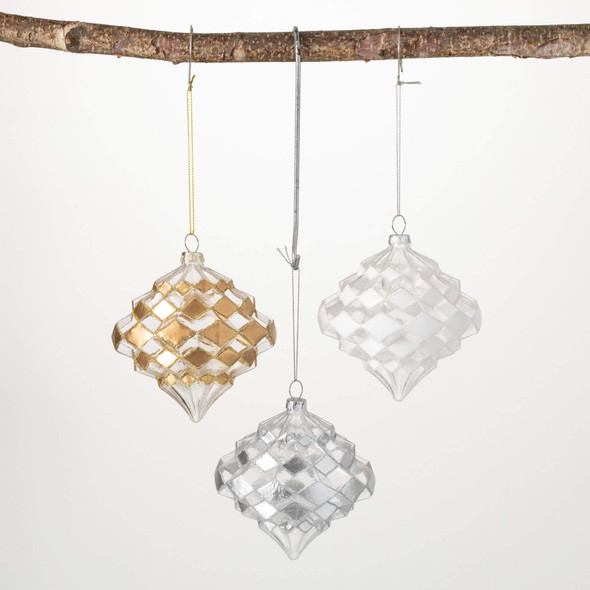 FACETED DROP ORNAMENT - OR10538