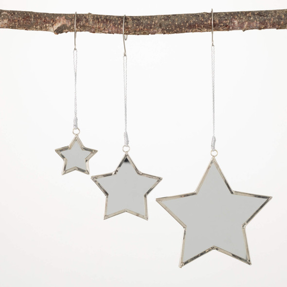 MIRRORED STAR ORNAMENT - OR10758