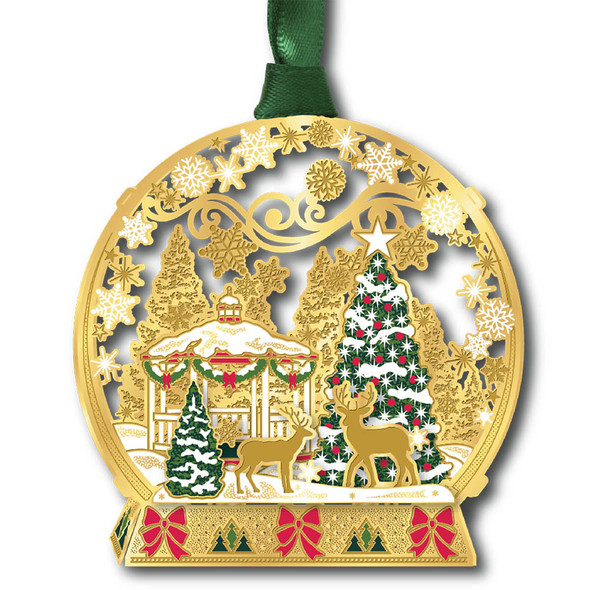 CHRISTMAS WONDERLAND SNOWGLOBE - LEAVENWORTH ENGRAVED ORNAMENT - 59451