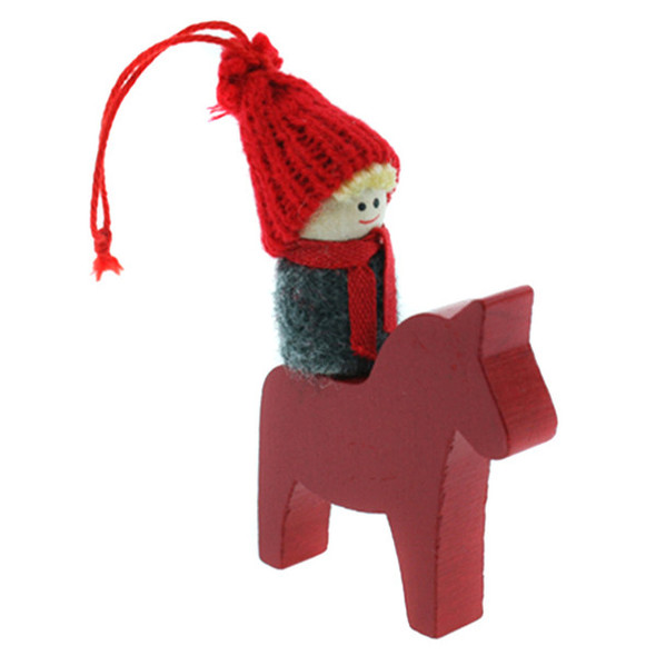 BOY ON DALA HORSE ORNAMENT - 900.20