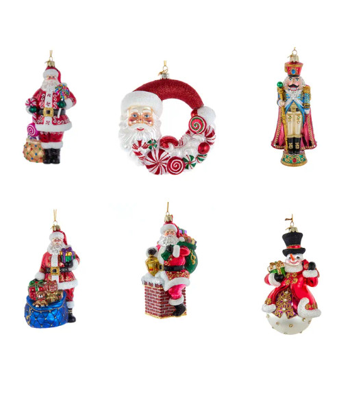 BELLISSIMO SANTA/SNOWMAN ORNAMENT - BELL0014
