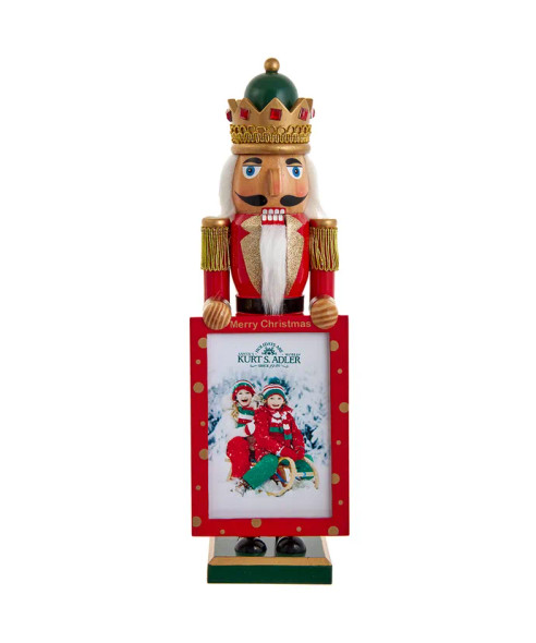KING NUTCRACKER HOLDING PICTURE FRAME - C5964
