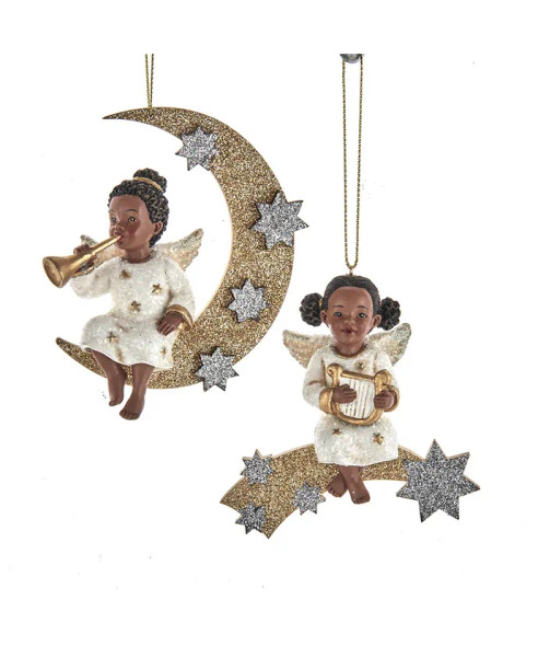 GERMAN AFRICAN AMERICAN ANGEL ORNAMENT - E0746