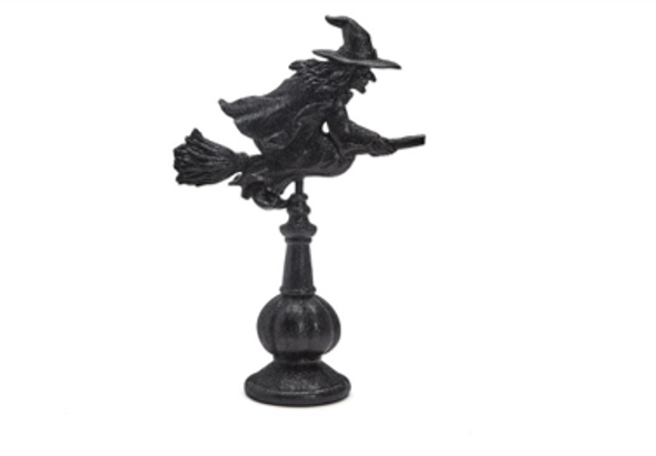 WITCH WAY GLITTERED FLYING WITCH DECOR - 82135