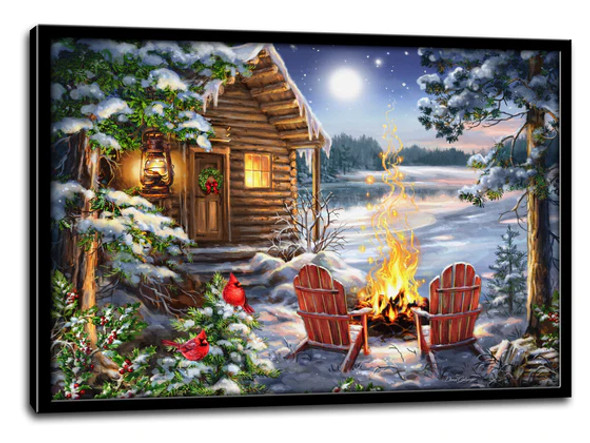 CHRISTMAS AT THE LAKE 14X20 - A2389