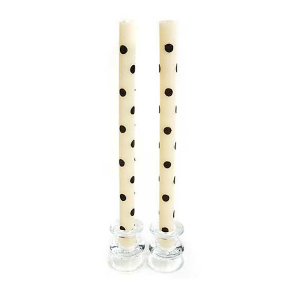 DOT DINNER CANDLES - BLACK - SET OF 2 - 38667-258