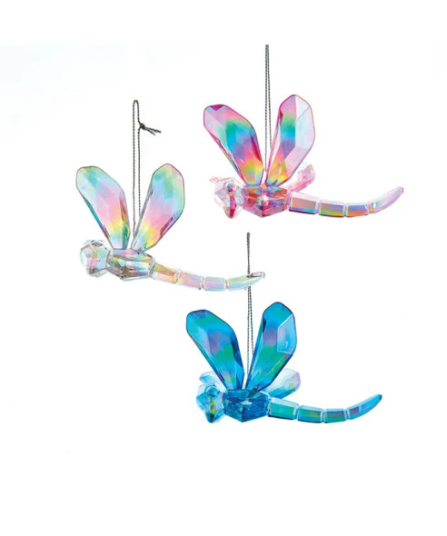 IRIDESCENT DRAGONFLY ORN - T3314