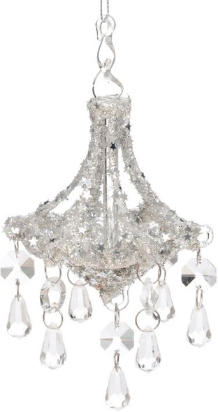 CRYSTAL CHANDELIER ORN 9" - 38-34134