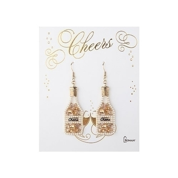 CHAMPAGNE BOTTLE EARRINGS - 12892