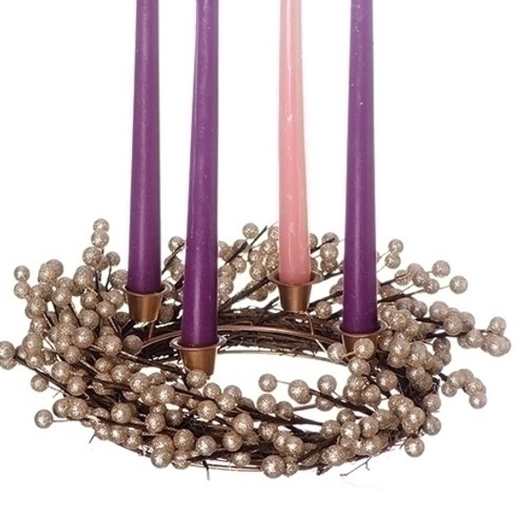 CHAMPAGNE BERRY ADVENT WREATH - 31006