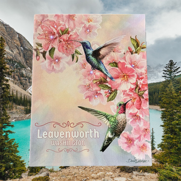 LEAVENWORTH HUMMINGBIRDS IN SPRING 8X6 - A2430L