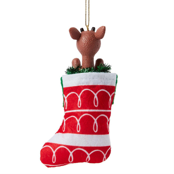 RUDOLPH IN STOCKING ORNAMENT - 6015530