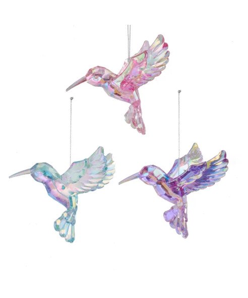 IRIDESCENT HUMMINGBIRD ORNAMENT - T2599