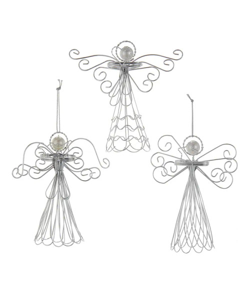 SILVER ANGEL WITH PEARL HEAD - D1042