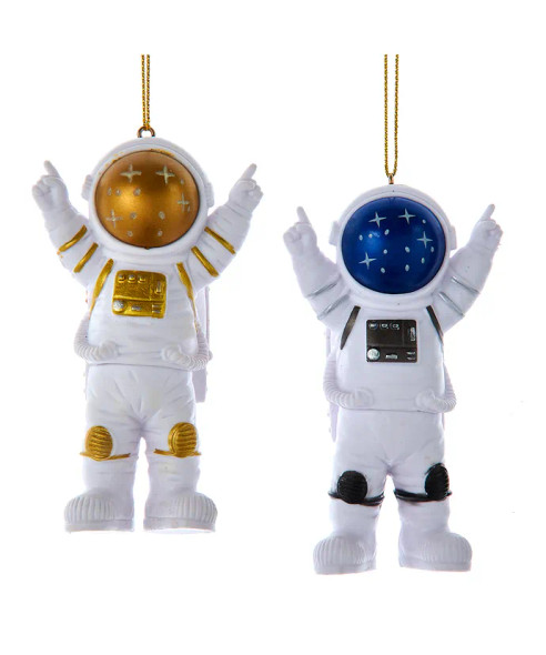 ASTRONAUT WITH ARMS UP ORNAMENT - D4464