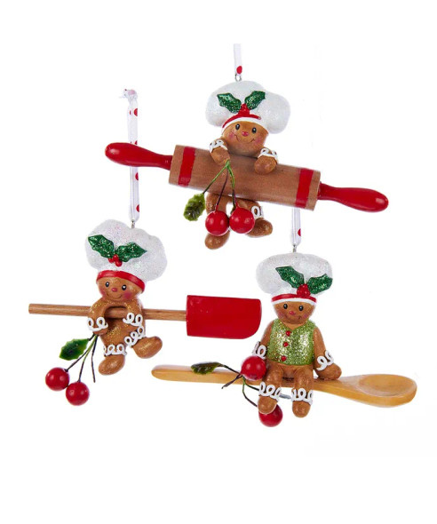GINGERBREAD BAKING TOOL ORNAMENNT - H5024
