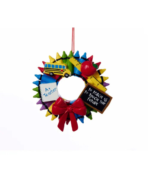 CRAYON WREATH ORN - J1457