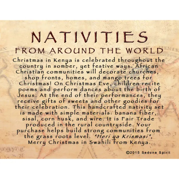 KENYA NATIVITY SET OF 8 - NAWK