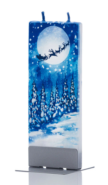 SANTA'S FLYING SLEIGH AND REINDEER CANDLE - D22020