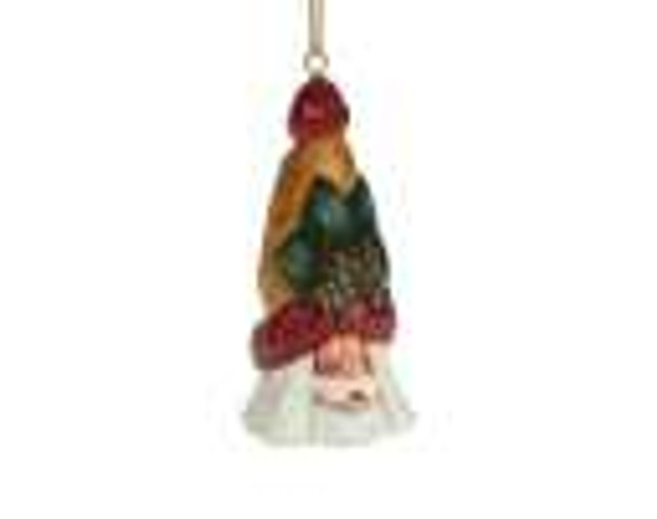 5" PINECONE TALL HAT ORNAMENT - S1048
