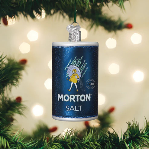 MORTON SALT CANISTER ORNAMENT - 32605