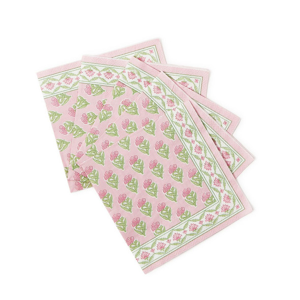 FLORAL BLOCK PAPER COCKTAIL NAPKIN - 54684