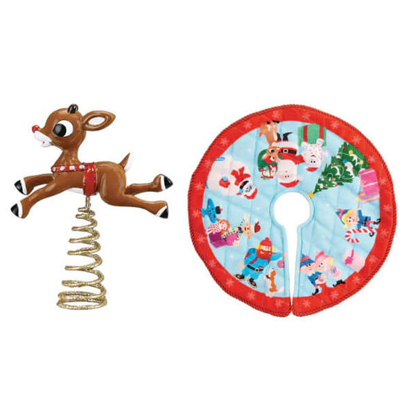 MINI RUDOLPH TREE TOPPER AND SKIRT - 89790