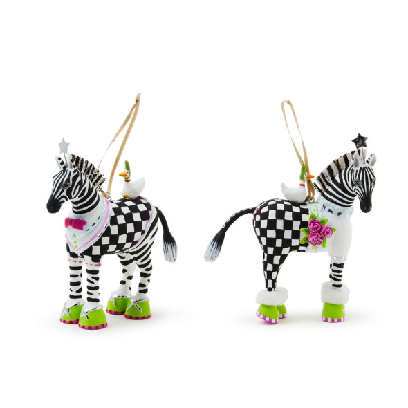 ZELDA AND ZEKE - SET OF 2 HAND-PAINTED NOAHS ARK ZEBRAS - 08-41171