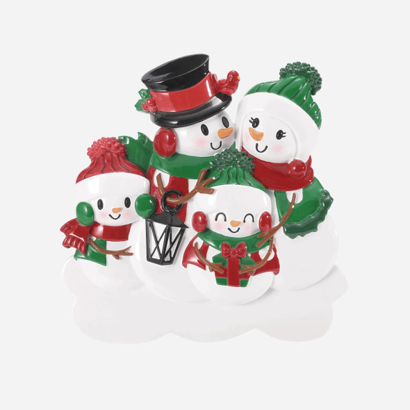 FAMILY OF 4 SNOWMAN TABLE TOPPER - TT2255-4