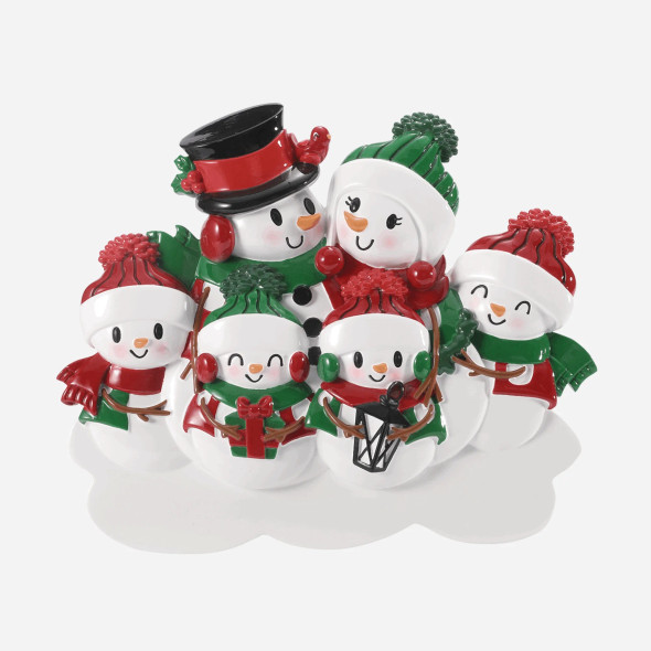 FAMILY OF 6 SNOWMAN TABLE TOPPER - TT2255-6