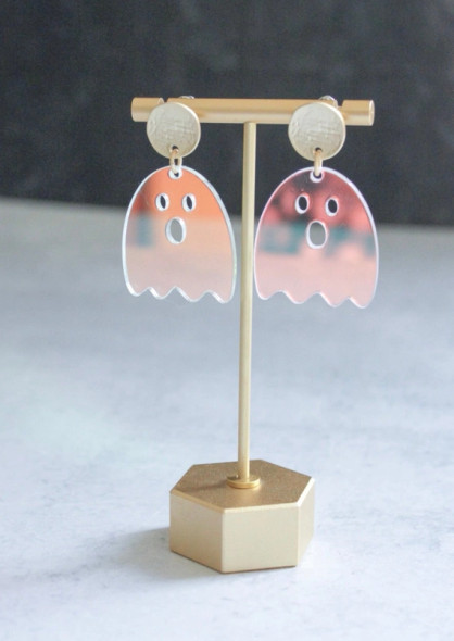IRIDESCENT HALLOWEEN GHOST EARRINGS - IRIDGHOST