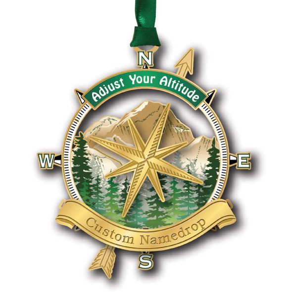 ADJUST YOUR ALTITUDE - LEAVENWORTH ENGRAVED ORNAMENT - 66723