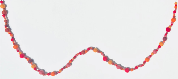 6' FELT POMPOM GARLAND - MS REDS PINKS - FG283