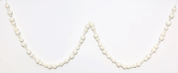 6' POMPOM GARLAND, CREAM MULTI SIZE - FG106