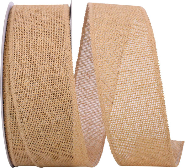 2-1/2 25 YARDS NATURAL BURLAP WIRED EDGE - 92694W-750-40J