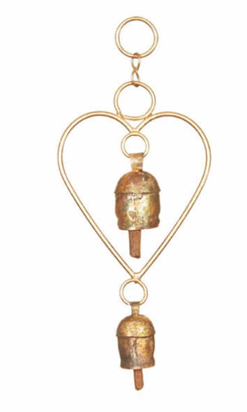 HEART WITH 2 BELLS - MOR-113 - HANDMADE IN INDIA