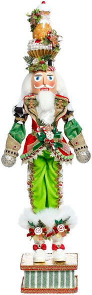 GINGERBREAD MUSIC BOX NUTCRACKER - SMALL - 26.5 INCHES - 51-58992