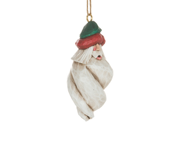 SPIRAL BEARD SANTA 5" ORN - S1059
