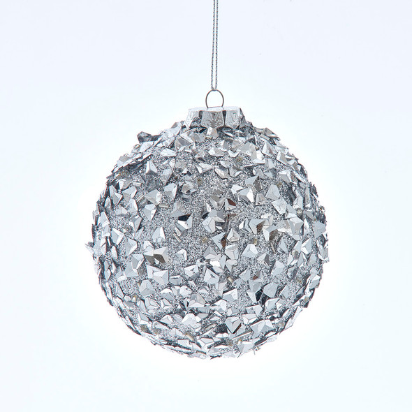 SILVER GLITTER BALL - J8257S