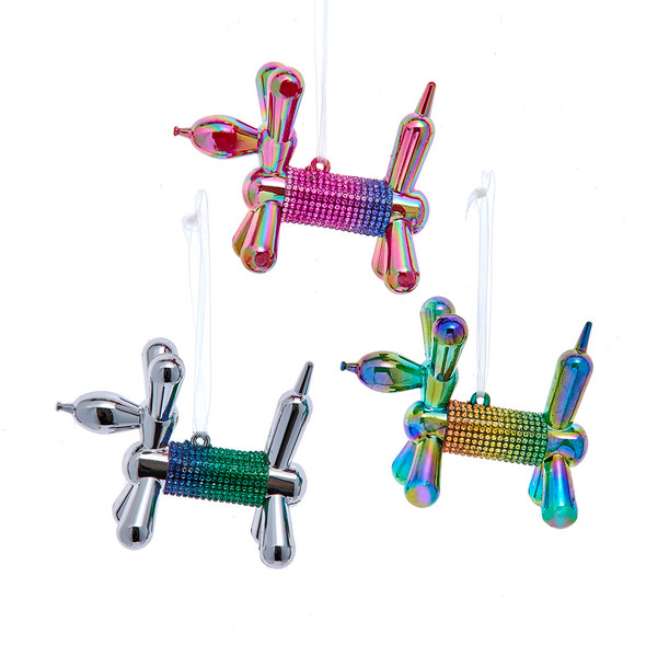 BALLOON DOG WITH RHINESTONES - T3768
