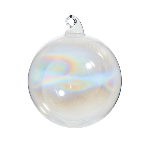 IRIDESCENT SHEER BLOWN GLASS BALL - 4523088